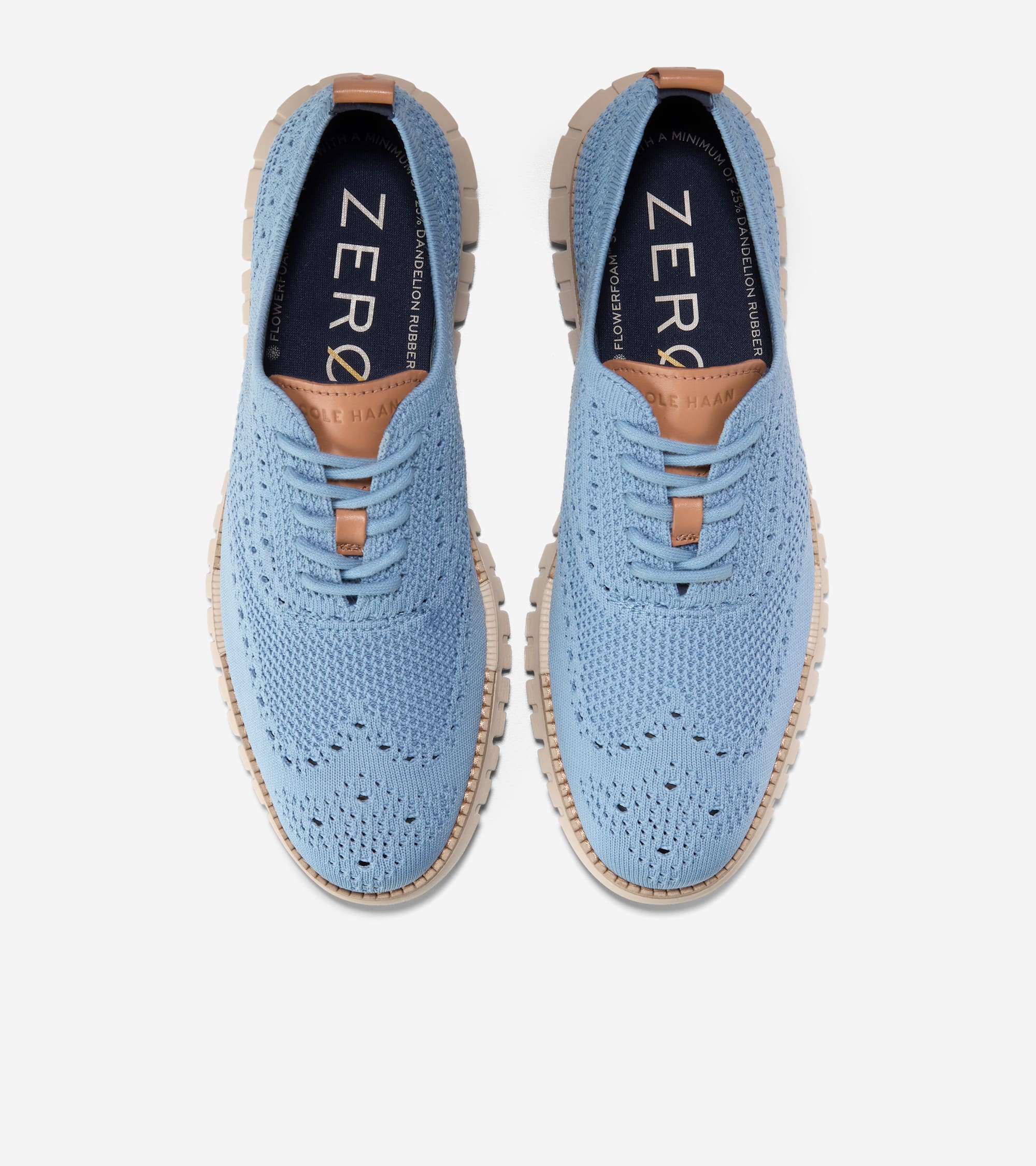 Men's ZERØGRAND Remastered Stitchlite™ Wingtip Oxfords in Blue | Cole Haan
